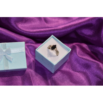 Sky Jewelry Серебряное кольцо с черным Нефритом