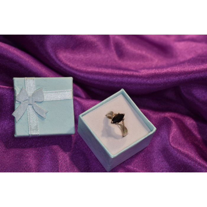 Sky Jewelry Серебряное кольцо с черным Нефритом