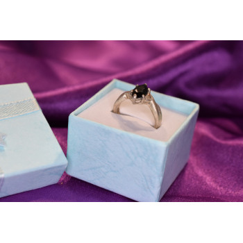 Sky Jewelry Серебряное кольцо с черным Нефритом