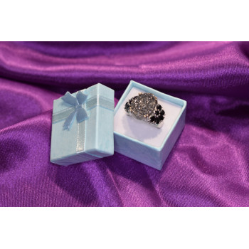 Sky Jewelry Серебряное кольцо с Марказитом и Черным Агатом