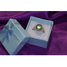 Sky Jewelry Серебряное кольцо с Изумрудом и фианитами