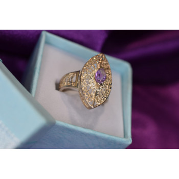 Sky Jewelry Серебряное кольцо с Турмалином