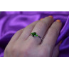 Sky Jewelry Серебряное кольцо с камнем Перидот 925 проба