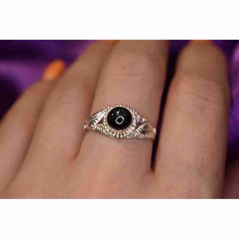 Sky Jewelry Серебряное кольцо со  Звездчатым Сапфиром   925 проба