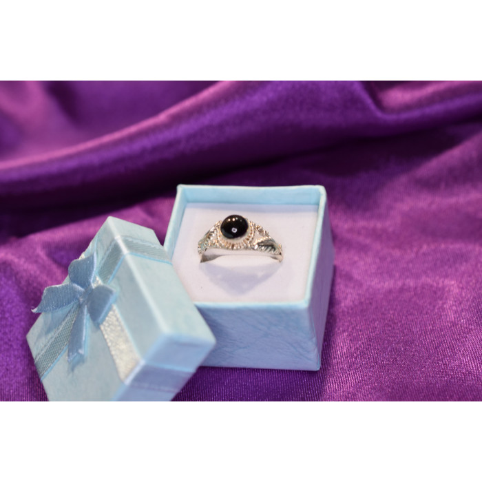 Sky Jewelry Серебряное кольцо со  Звездчатым Сапфиром   925 проба