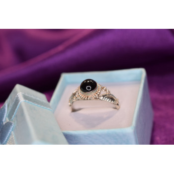 Sky Jewelry Серебряное кольцо со  Звездчатым Сапфиром   925 проба