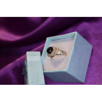 Sky Jewelry Серебряное кольцо со  Звездчатым Сапфиром   925 проба