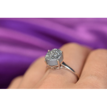 Sky Jewelry Серебряное кольцо с Марказитом 925 проба  *Круг*