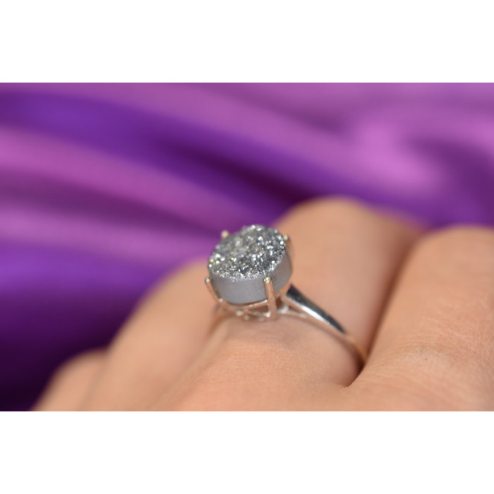 Sky Jewelry Серебряное кольцо с Марказитом 925 проба  *Круг*