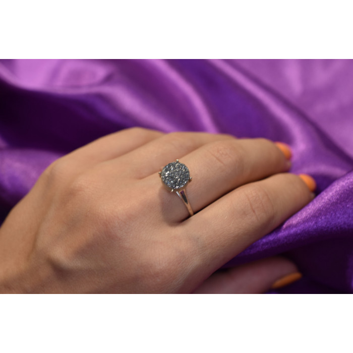 Sky Jewelry Серебряное кольцо с Марказитом 925 проба  *Круг*