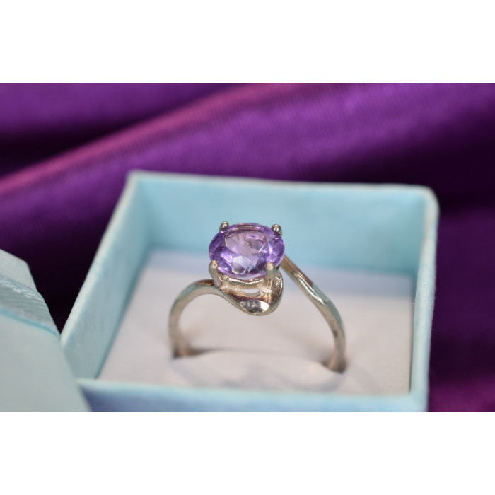 Sky Jewelry Серебряное кольцо с аметистом 925 проба