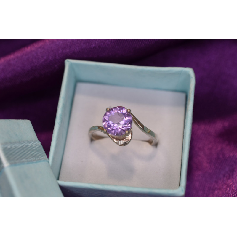 Sky Jewelry Серебряное кольцо с аметистом 925 проба