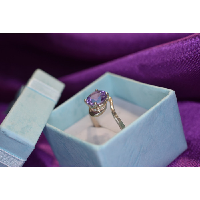 Sky Jewelry Серебряное кольцо с аметистом 925 проба