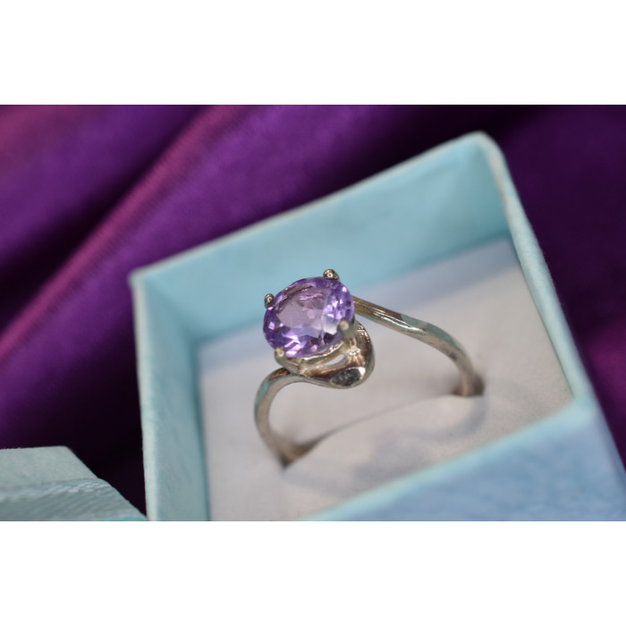 Sky Jewelry Серебряное кольцо с аметистом 925 проба
