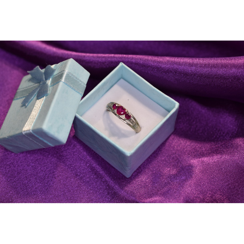 Sky Jewelry Серебряное кольцо 925 пробы с камнями Розовый Топаз