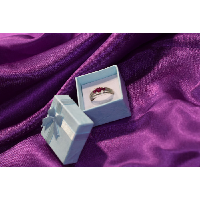 Sky Jewelry Серебряное кольцо 925 пробы с камнями Розовый Топаз