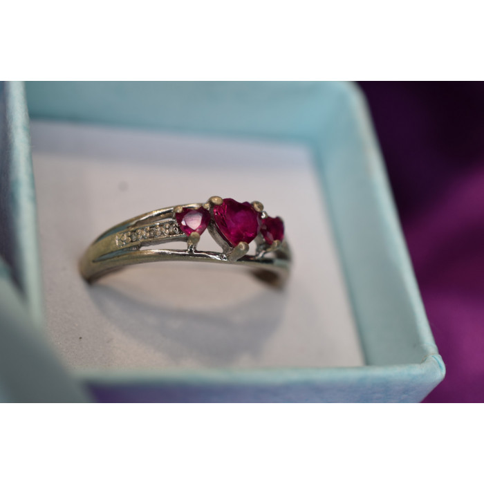 Sky Jewelry Серебряное кольцо 925 пробы с камнями Розовый Топаз