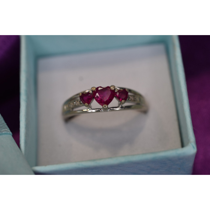 Sky Jewelry Серебряное кольцо 925 пробы с камнями Розовый Топаз