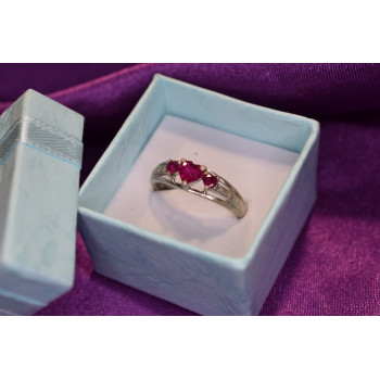 Sky Jewelry Серебряное кольцо 925 пробы с камнями Розовый Топаз