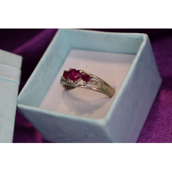 Sky Jewelry Серебряное кольцо 925 пробы с камнями Розовый Топаз