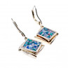 Sky Jewelry Серебряные серьги с Мозаика Опалом