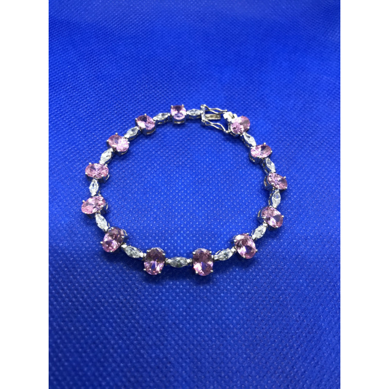 Sky Jewelry Браслет серебро 925 проба с розовым кварцем