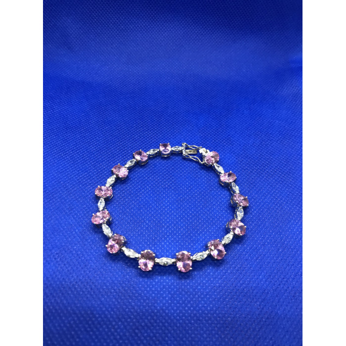 Sky Jewelry Браслет серебро 925 проба с розовым кварцем