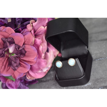 Sky Jewelry Серебряные серьги-гвоздики  с камнем Ларимар