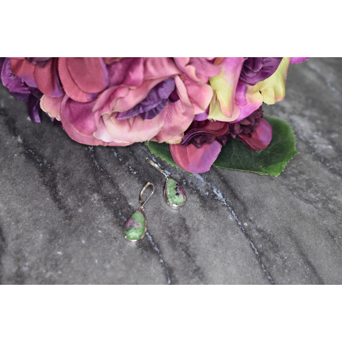 Sky Jewelry Серебряные серьги 925 пробы с Яшмой