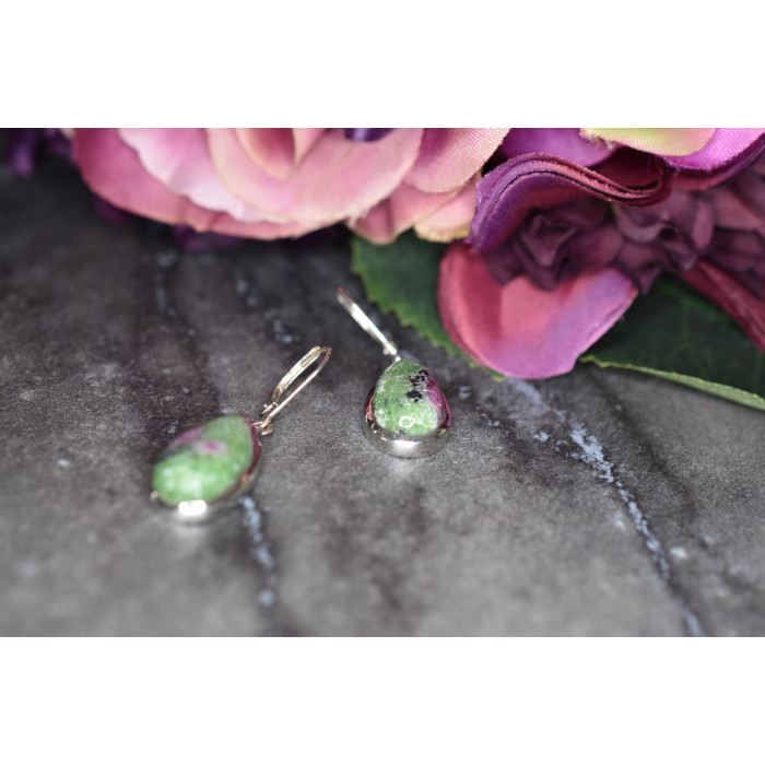 Sky Jewelry Серебряные серьги 925 пробы с Яшмой