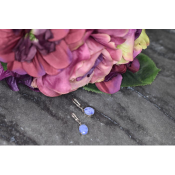 Sky Jewelry Серебряные серьги 925 пробы с  Сиреневым  Агатом