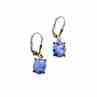 Sky Jewelry Серебряные серьги 925 пробы с  Сиреневым  Агатом