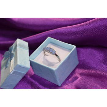 Sky Jewelry Серебряное кольцо с камнем Халцедон