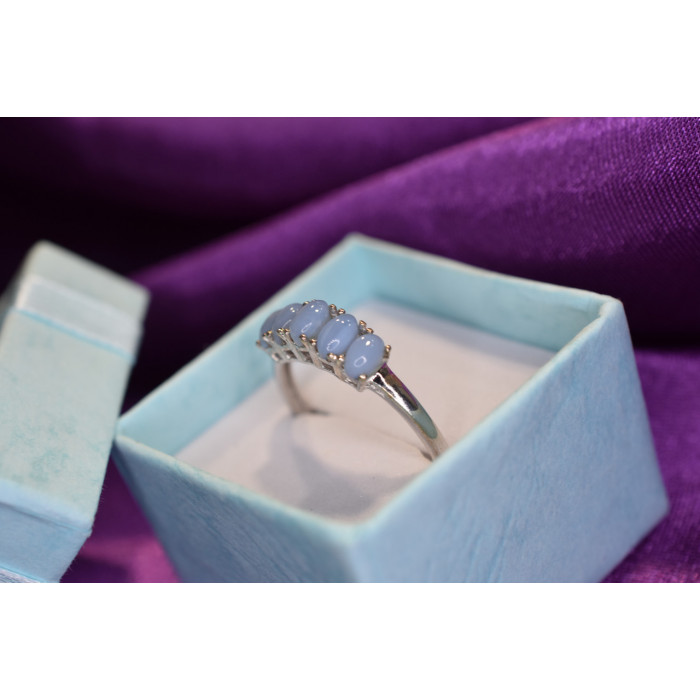 Sky Jewelry Серебряное кольцо с камнем Халцедон