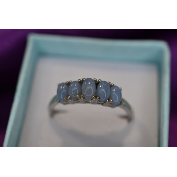 Sky Jewelry Серебряное кольцо с камнем Халцедон