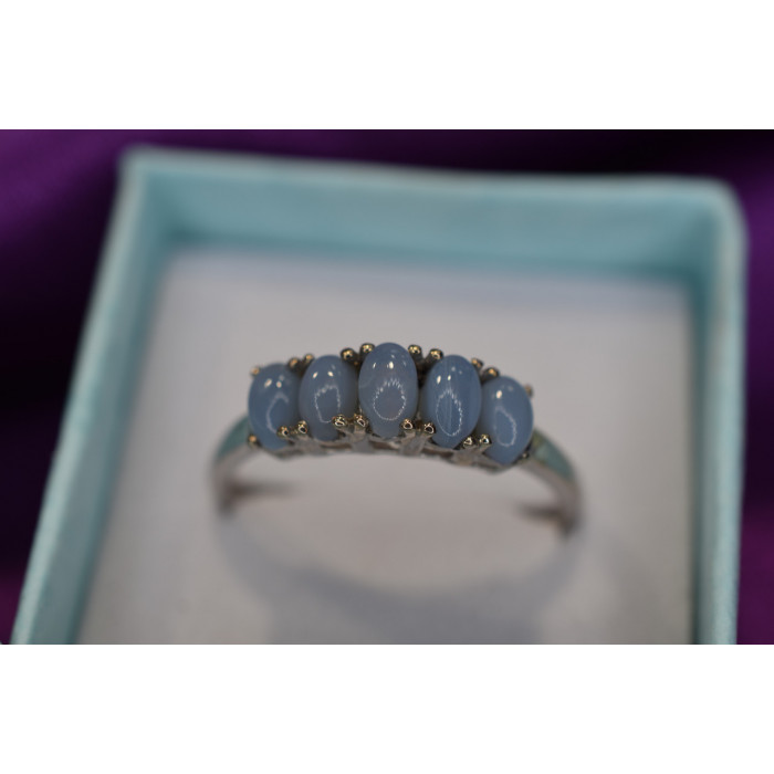 Sky Jewelry Серебряное кольцо с камнем Халцедон