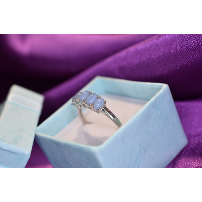 Sky Jewelry Серебряное кольцо с камнем Халцедон