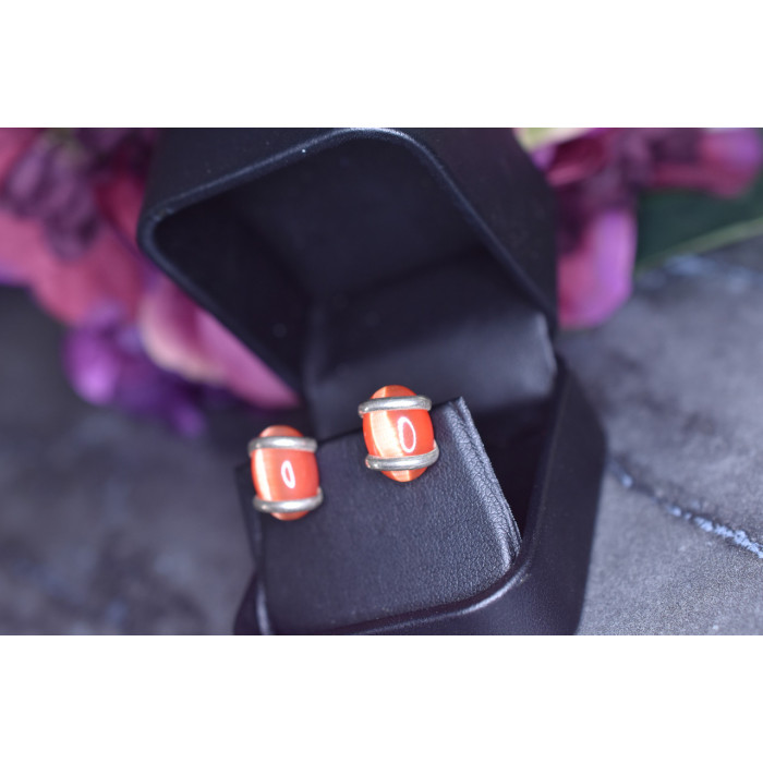 Sky Jewelry Серебряные серьги 925 пробы с камнем Алпанит