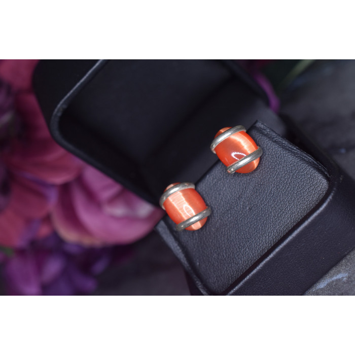 Sky Jewelry Серебряные серьги 925 пробы с камнем Алпанит