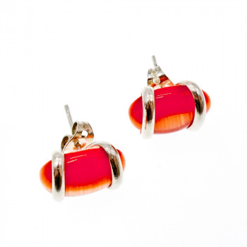 Sky Jewelry Серебряные серьги 925 пробы с камнем Алпанит