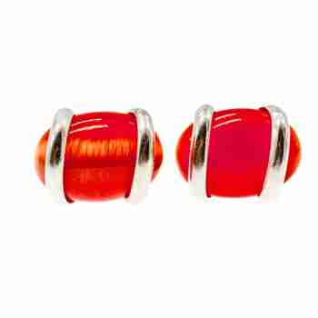 Sky Jewelry Серебряные серьги 925 пробы с камнем Алпанит