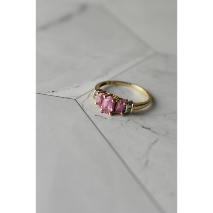 Sky Jewelry Золотое кольцо 10К (417 проба ) с Топазом и бриллиантами