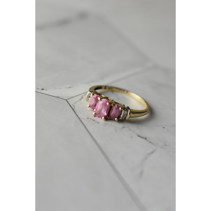 Sky Jewelry Золотое кольцо 10К (417 проба ) с Топазом и бриллиантами