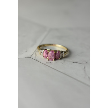 Sky Jewelry Золотое кольцо 10К (417 проба ) с Топазом и бриллиантами