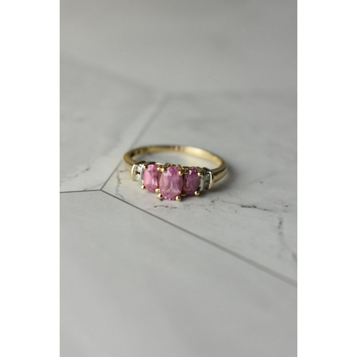 Sky Jewelry Золотое кольцо 10К (417 проба ) с Топазом и бриллиантами