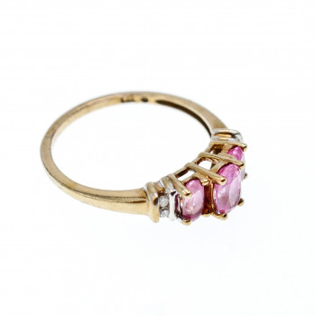 Sky Jewelry Золотое кольцо 10К (417 проба ) с Топазом и бриллиантами