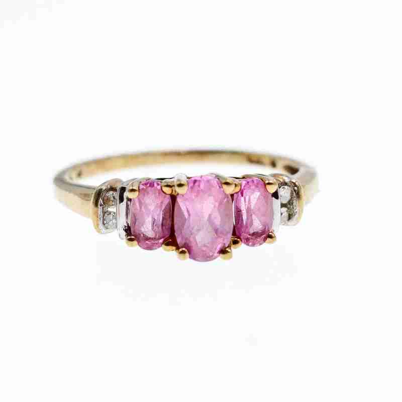 Sky Jewelry Золотое кольцо 10К (417 проба ) с Топазом и бриллиантами