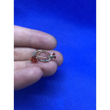 Sky Jewelry Серьги серебро (позолота) с цитрином