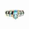 Sky Jewelry Золотое кольцо с Топазом 14К (585 проба)