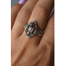 Sky Jewelry Винтажное Серебряное кольцо 925 пробы с Альмандином